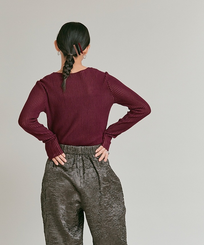 シアーリブコットンニット 全5色