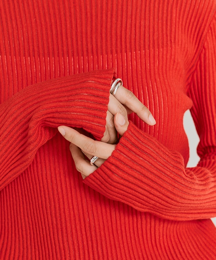 シアーリブコットンニット 全5色