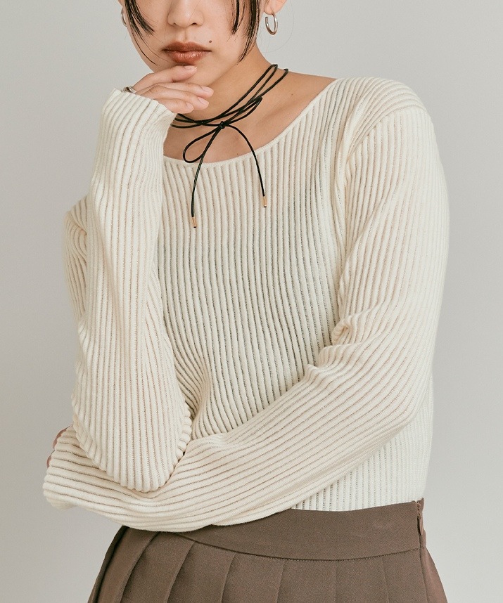 シアーリブコットンニット 全5色