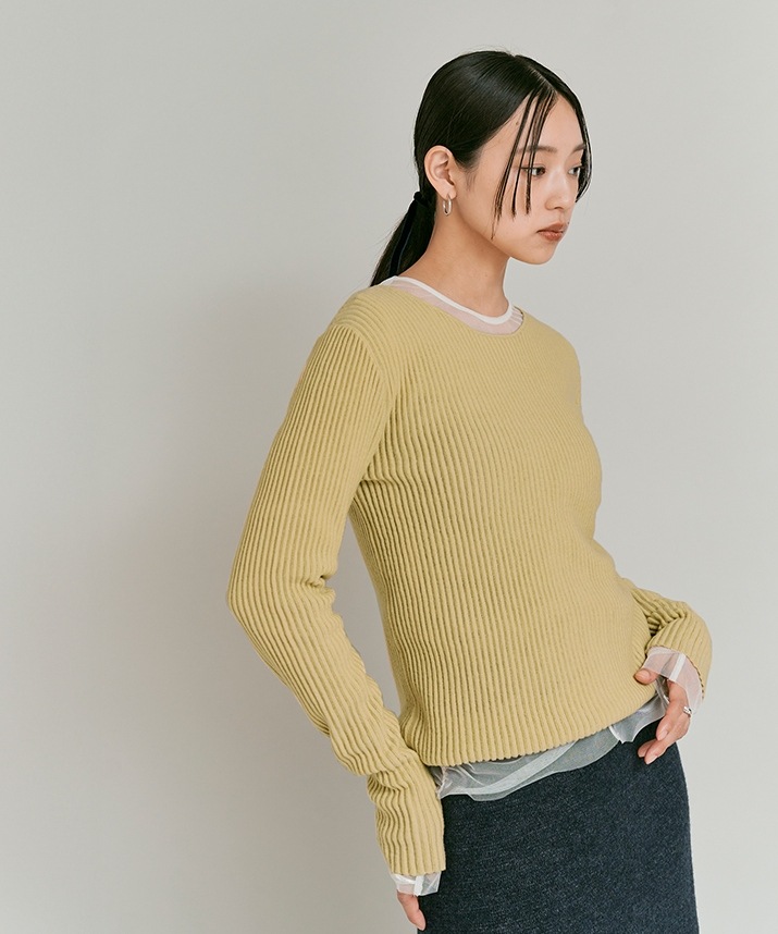 シアーリブコットンニット 全5色