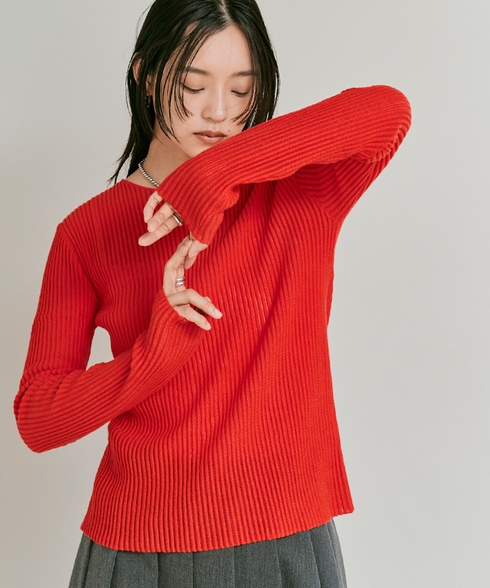 シアーリブコットンニット 全5色