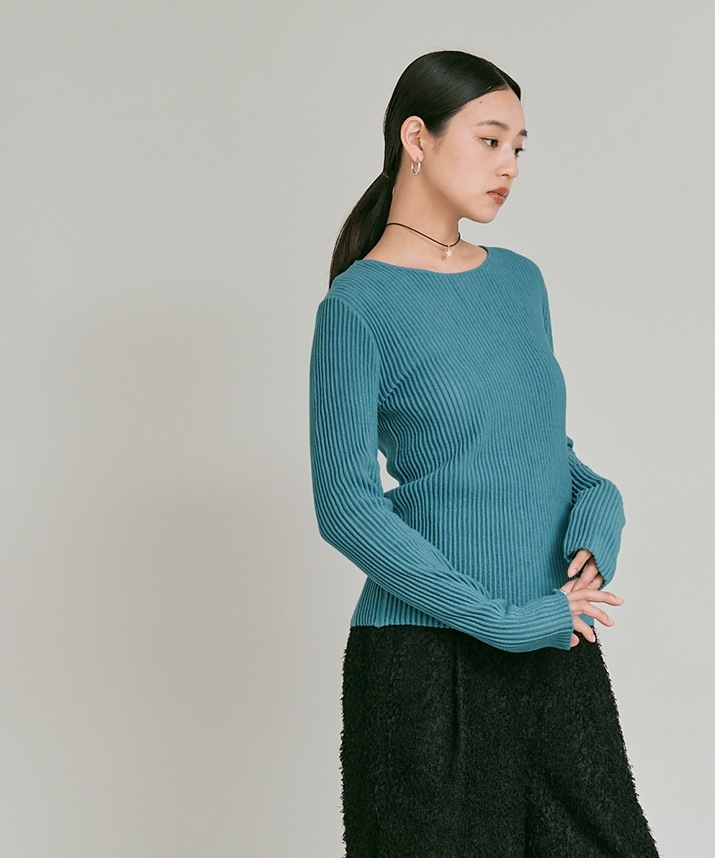 シアーリブコットンニット 全5色