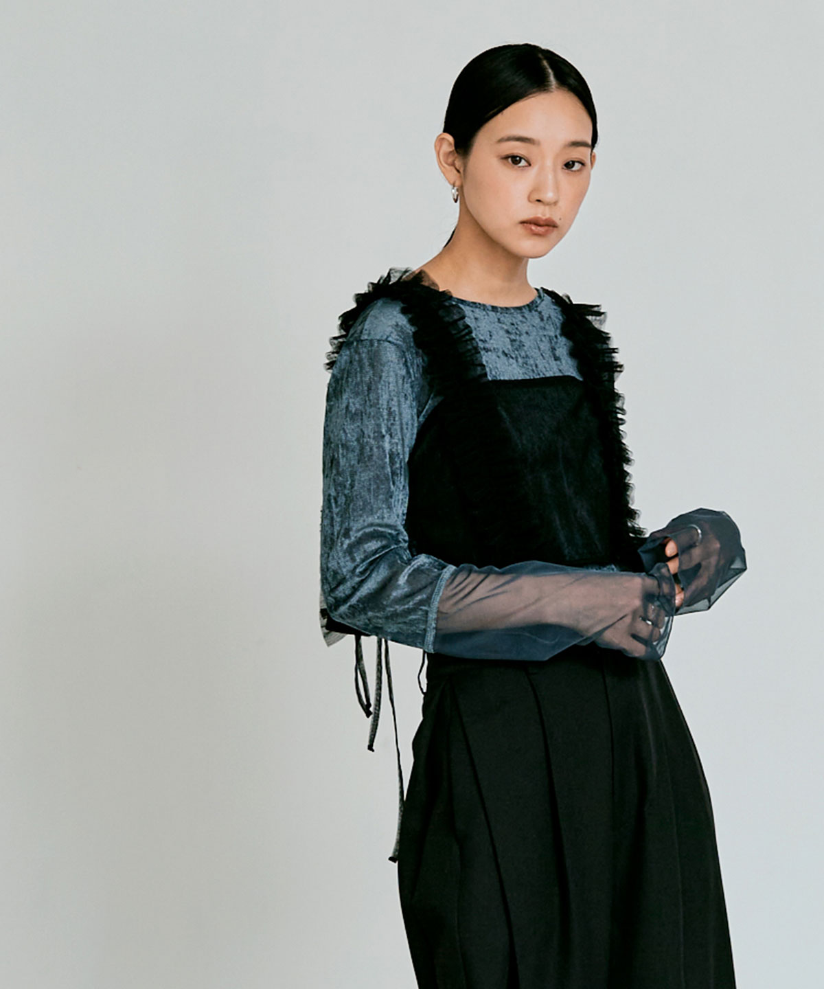 ブライトシフォンサイドリボンビスチェ 全2色 | トップス | W:Huku