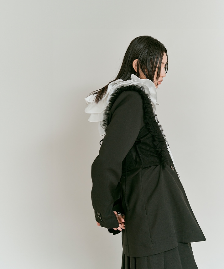 リボン付き黒ビスチェ リジェイ＆スプル Re-J&SUPURE 【WEB限定】リボンビスチェ （黒