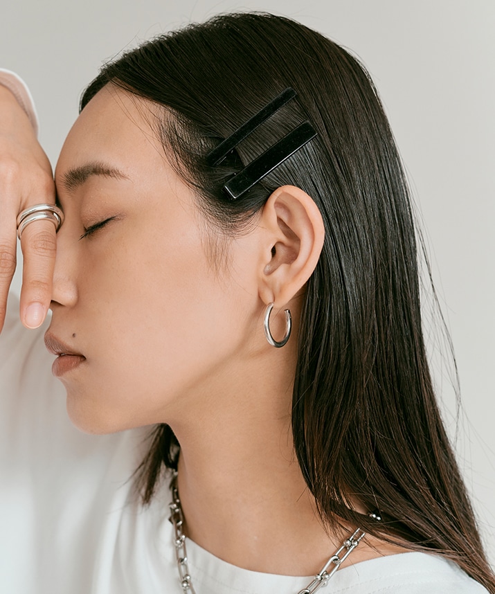 ベロアヘアクリップ 全3色