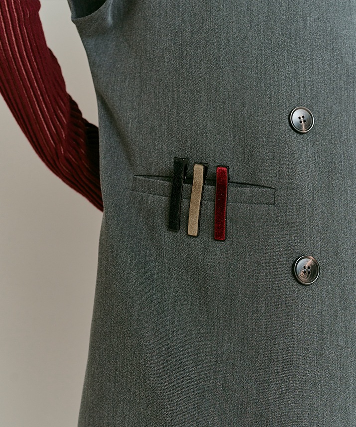 ベロアヘアクリップ 全3色