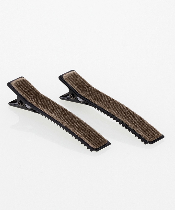 ベロアヘアクリップ 全3色