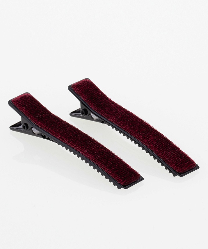 ベロアヘアクリップ 全3色