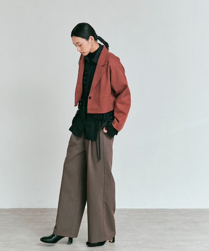 リンクルフリーツイルスラックスパンツ 全3色 2サイズ