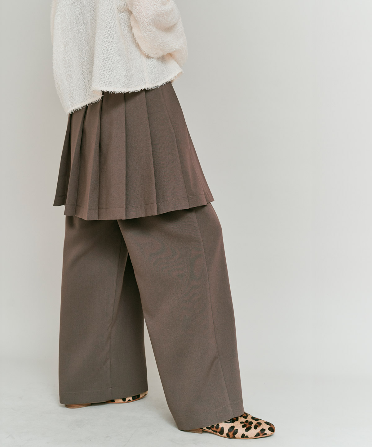 リンクルフリーツイルスカートパンツ 全3色