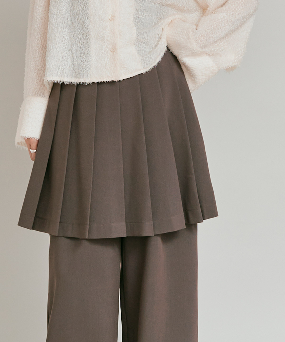 リンクルフリーツイルスカートパンツ 全3色