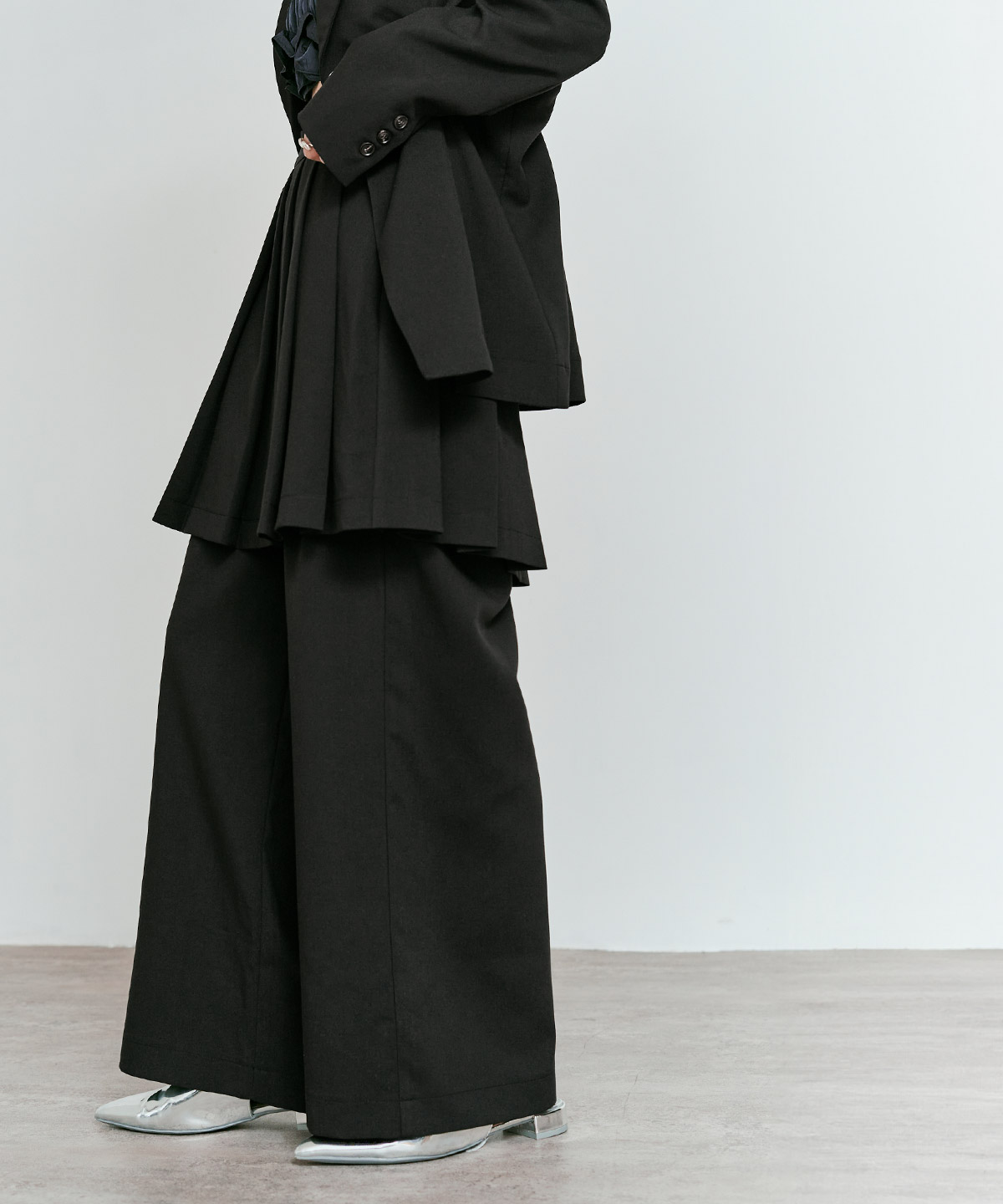 リンクルフリーツイルスカートパンツ 全3色