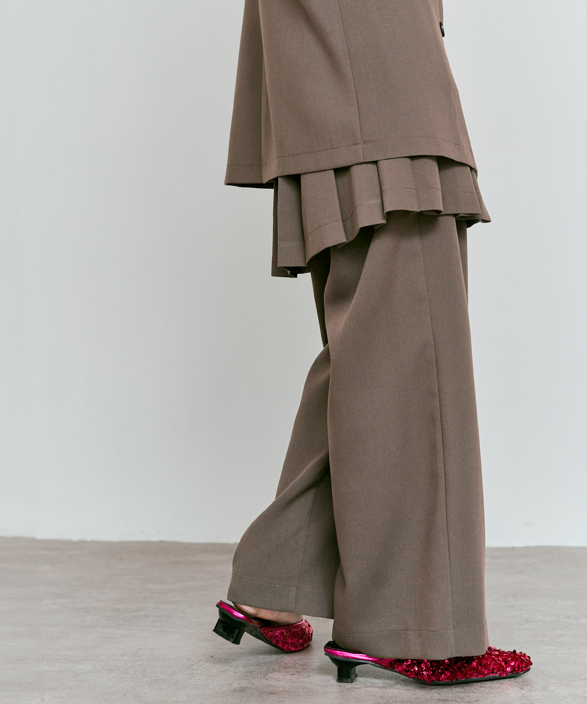 リンクルフリーツイルスカートパンツ 全3色