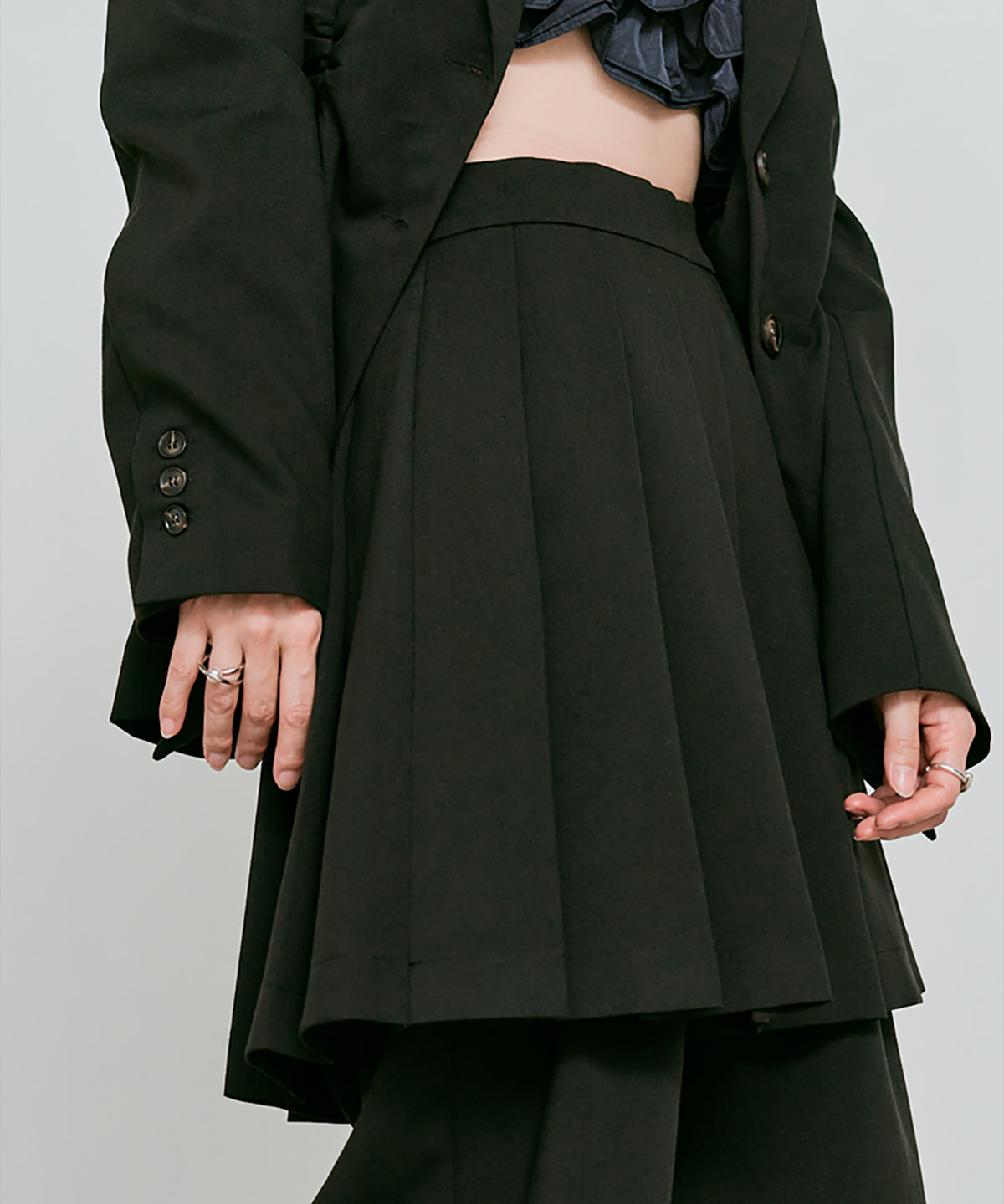 リンクルフリーツイルスカートパンツ 全3色