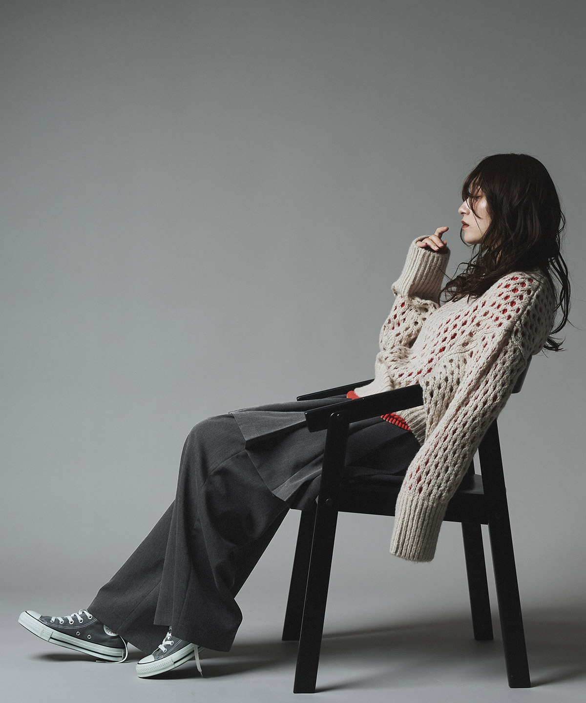 リンクルフリーツイルスカートパンツ 全3色