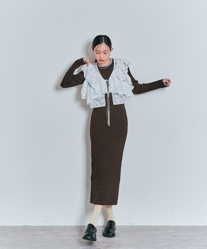【haek】配色リブニットトップス haek】配色リブニットトップス haek（ハク）の「color scheme