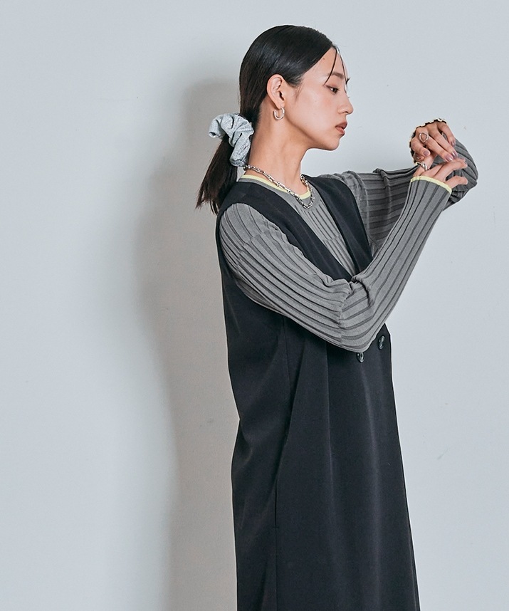配色リブニットトップス/haek haek】配色リブニットトップス haek（ハク）の「color scheme