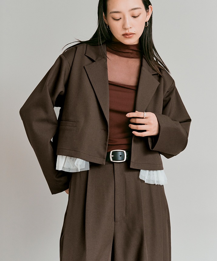 ジャケット・アウター ruy ストレッチソフトツイルチュール付きジャケット 全4色 | アウター