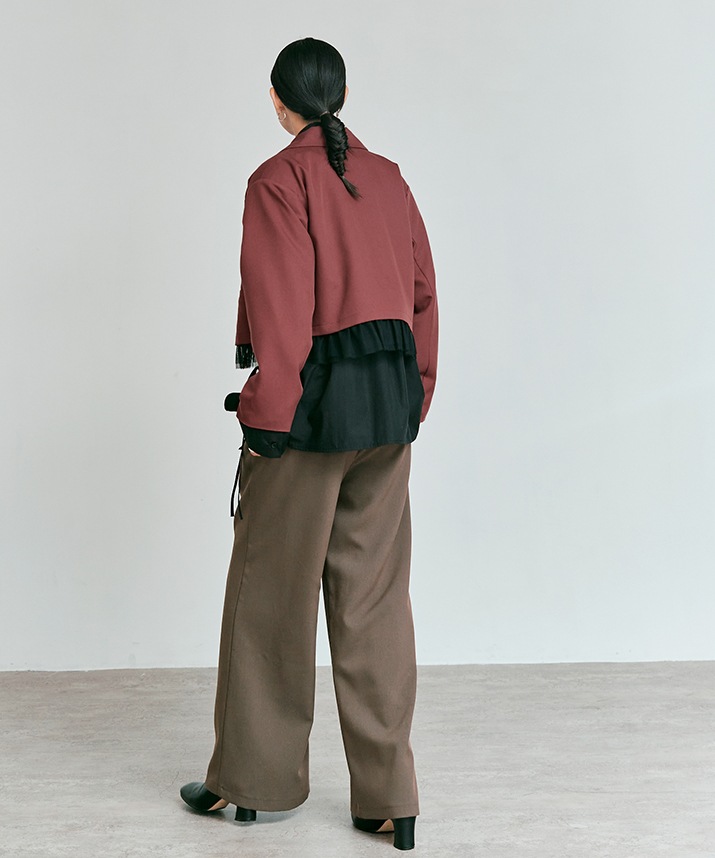 ストレッチソフトツイルチュール付きジャケット 全4色 | アウター