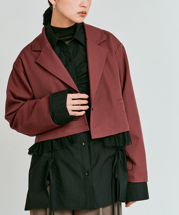 ジャケット・アウター ruy ストレッチソフトツイルチュール付きジャケット 全4色 | アウター