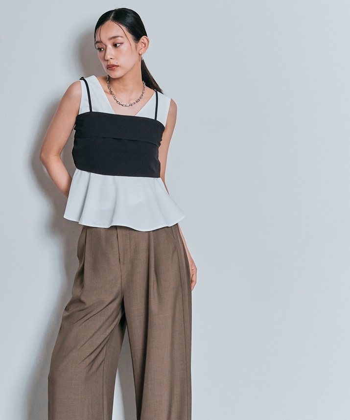 ノースリーブぺプラムショートトップス | すべての商品 | W:Huku