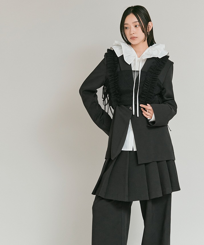 リンクルフリーツイルシャーリングジャケット 全3色