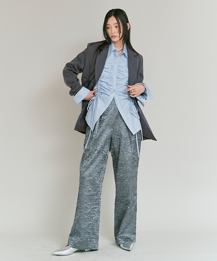 リンクルフリーツイルシャーリングジャケット 全3色