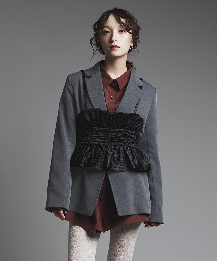 リンクルフリーツイルシャーリングジャケット 全3色