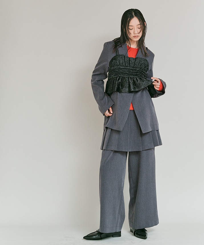 リンクルフリーツイルシャーリングジャケット 全3色