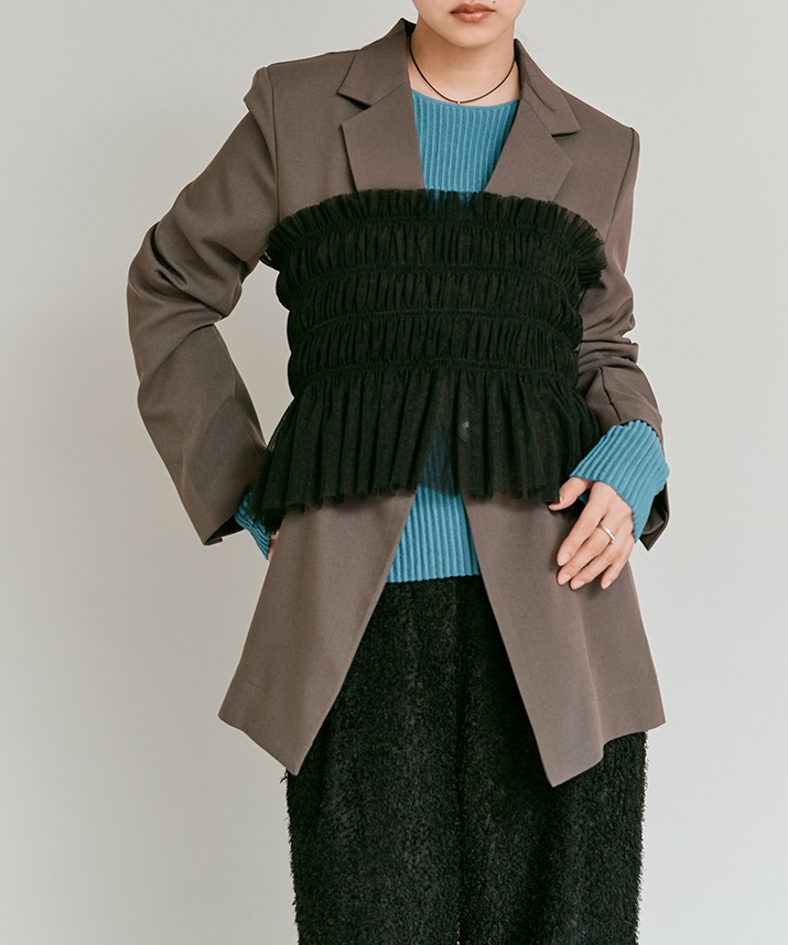 リンクルフリーツイルシャーリングジャケット 全3色