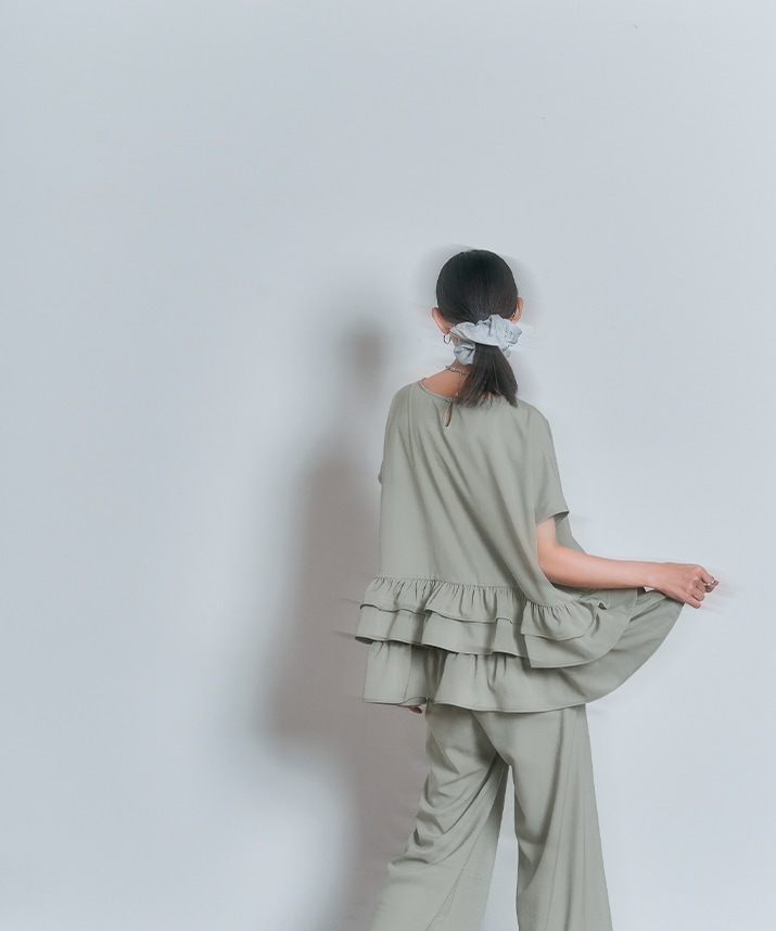 ハーフスリーブティアードフリルトップス 全5色 【SALE】 | トップス