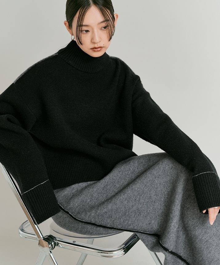 リバーシブルバイカラーニットトップス 全3色 | トップス,ニット