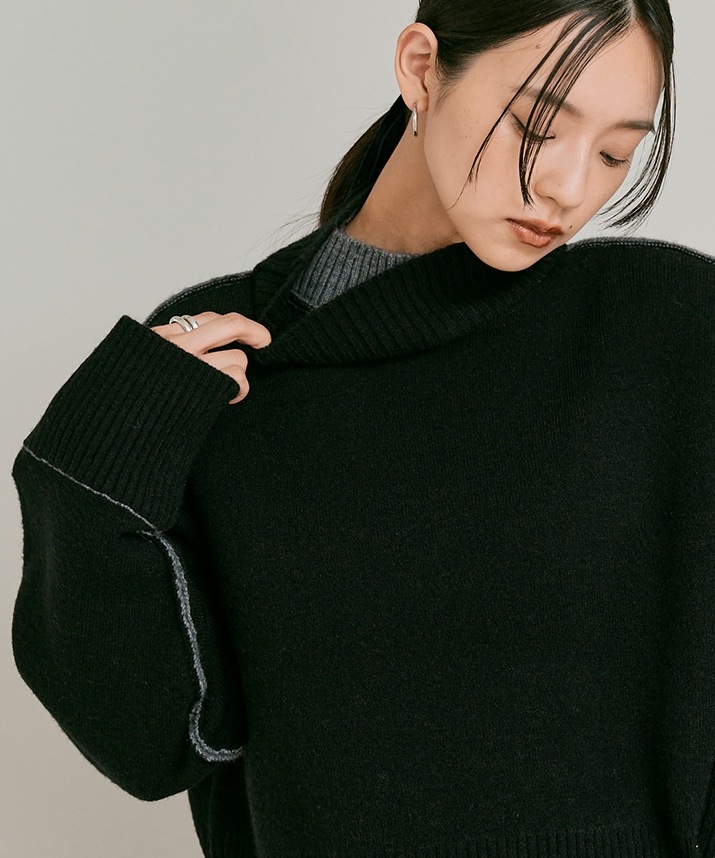 リバーシブルバイカラーニットトップス 全3色 | トップス,ニット