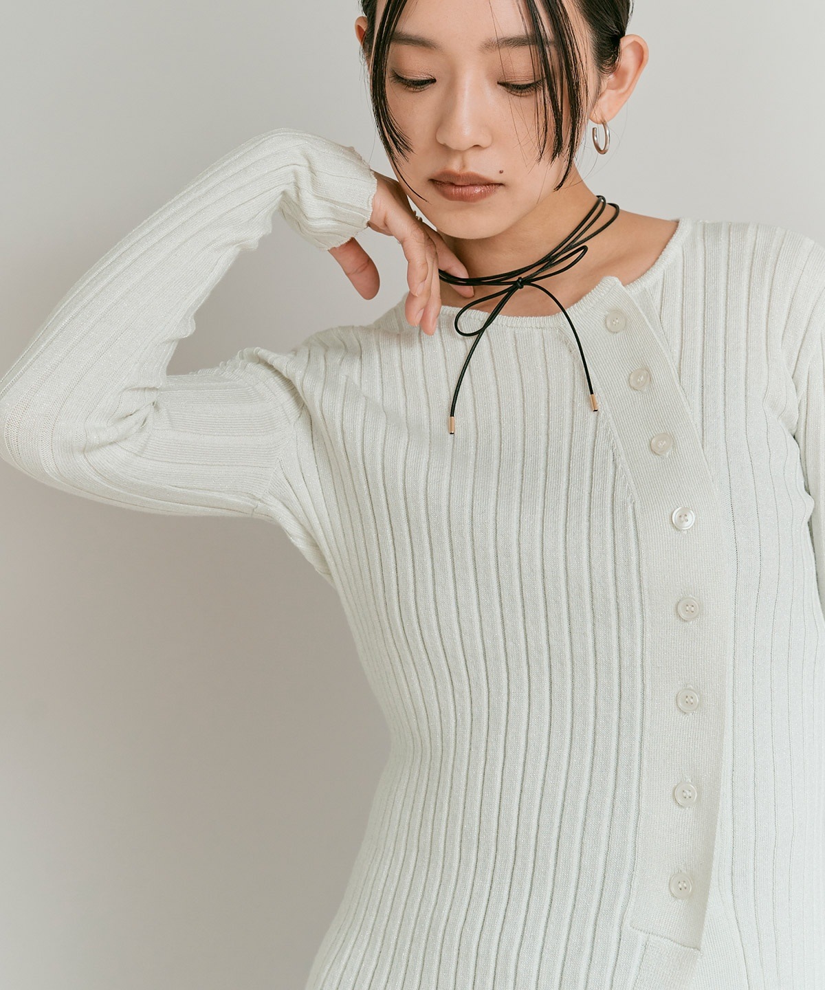sharesprit アシンメトリーカーディガン アシンメトリー ニットロングカーディガン Asymmetry Style