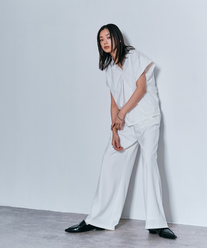 ワイドシルエットスラックスパンツ 全5色 2サイズ 【SALE】