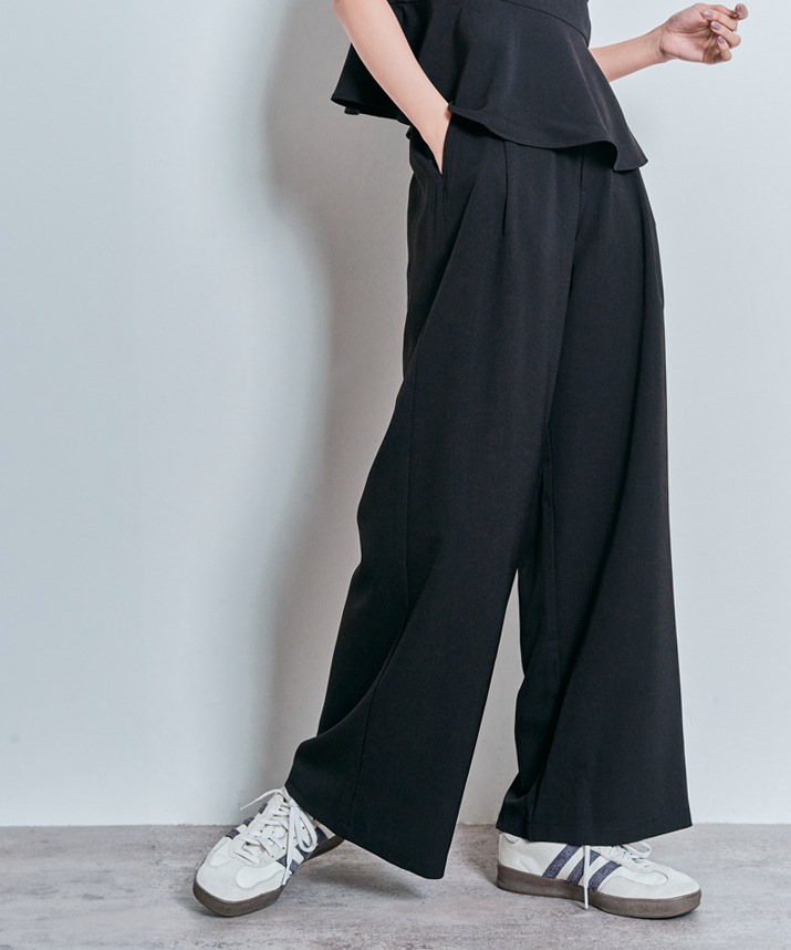 ワイドシルエットスラックスパンツ 全5色 2サイズ 【SALE】