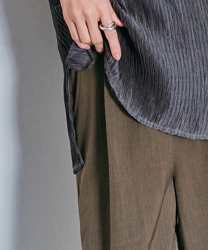 ワイドシルエットスラックスパンツ 全5色 2サイズ 【SALE】