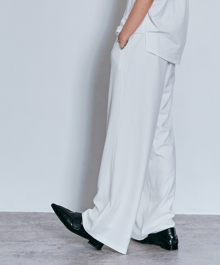 ワイドシルエットスラックスパンツ 全5色 2サイズ 【SALE】