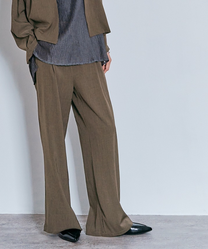 ワイドシルエットスラックスパンツ 全5色 2サイズ 【SALE】