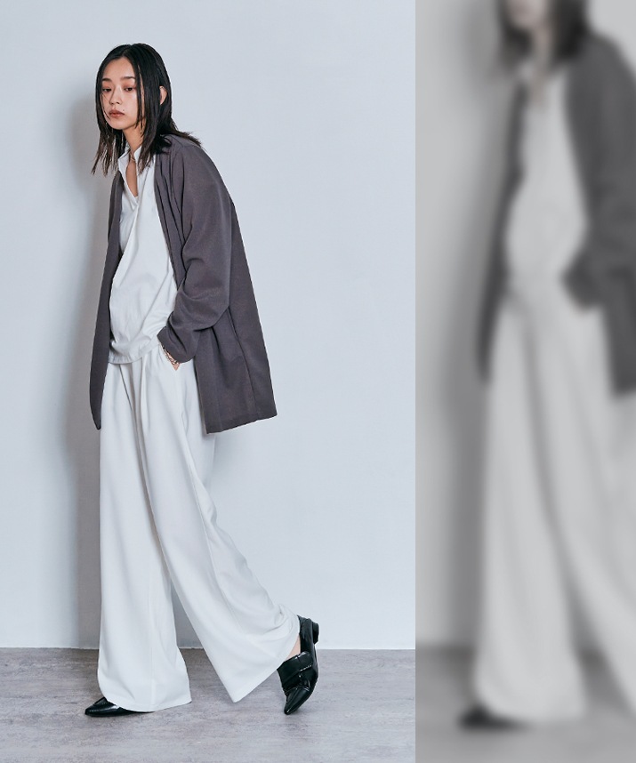 ワイドシルエットスラックスパンツ 全5色 2サイズ 【SALE】