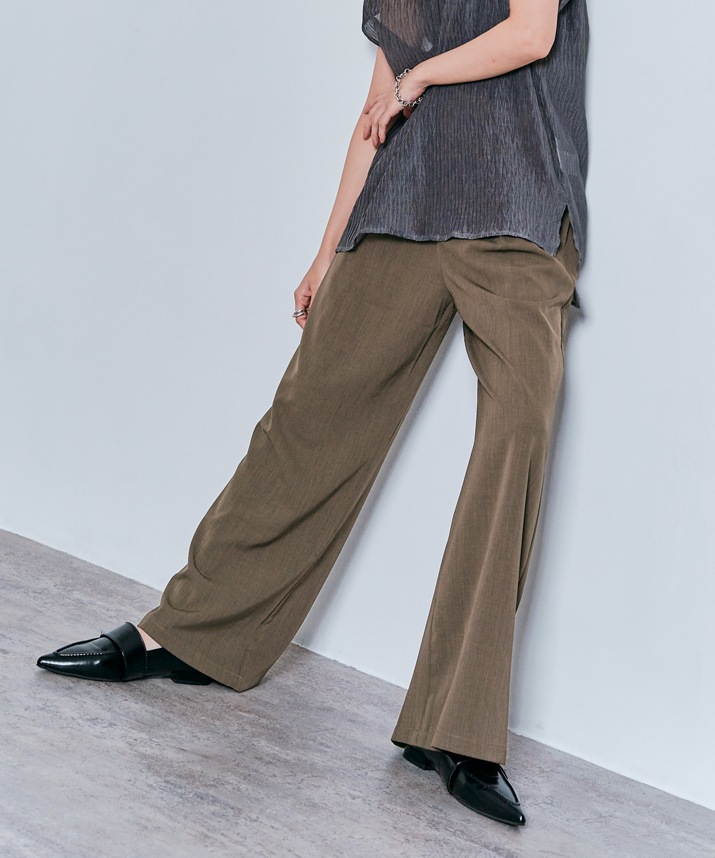 ワイドシルエットスラックスパンツ 全5色 2サイズ 【SALE】