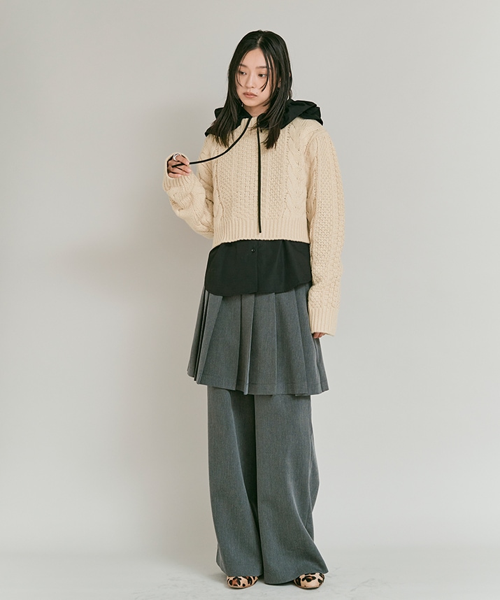 ウールショートケーブルニット 全3色 | トップス,ニット | W:Huku