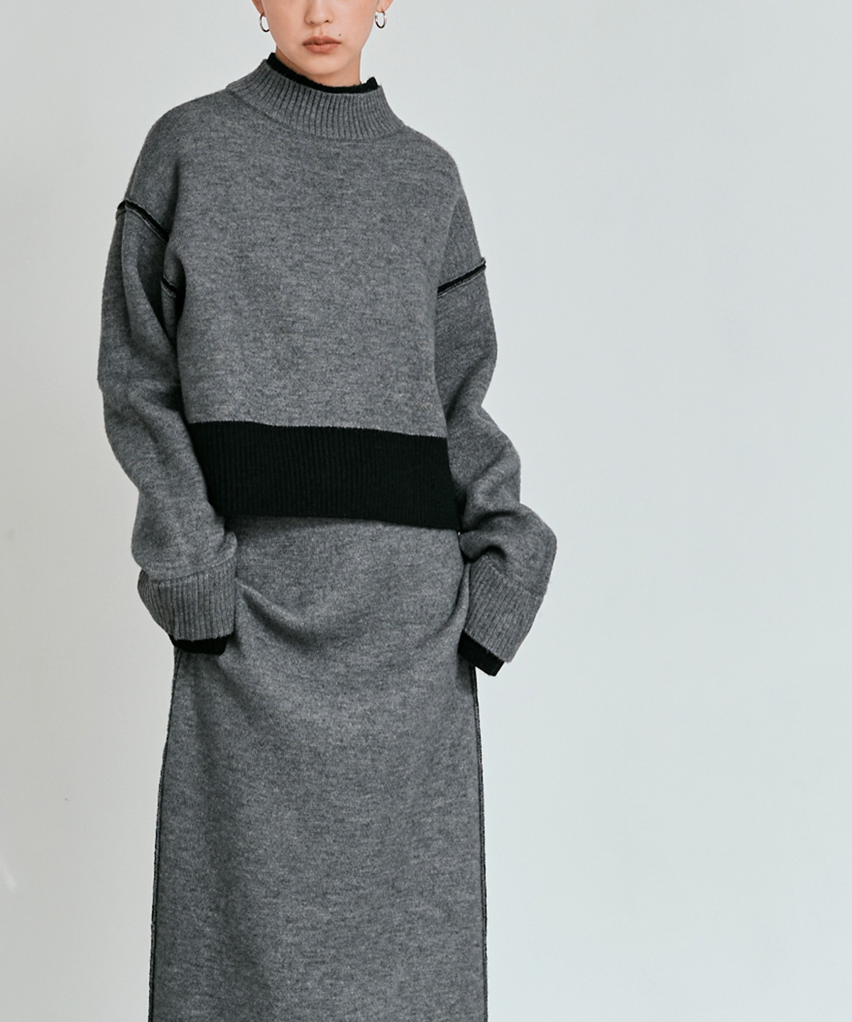 Limited Price】【SET】リバーシブルバイカラーニットセットアップ 全3