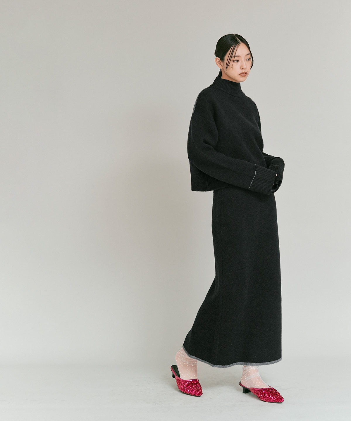 Limited Price】【SET】リバーシブルバイカラーニットセットアップ 全3