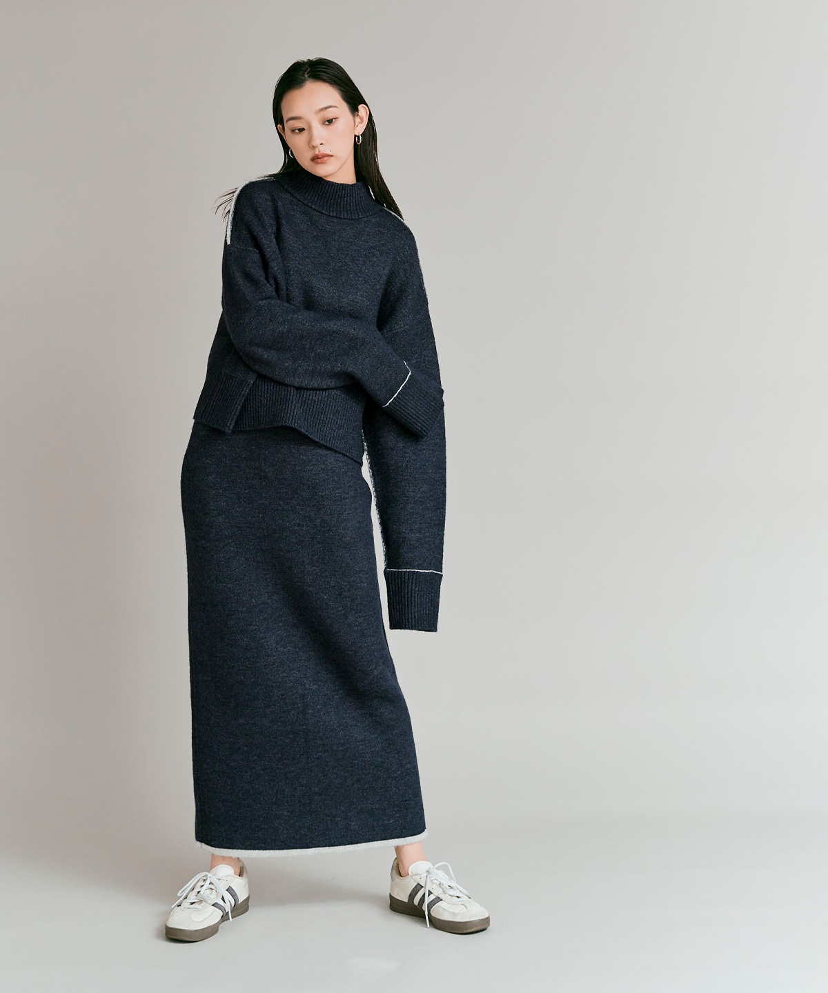 Limited Price】【SET】リバーシブルバイカラーニットセットアップ 全3