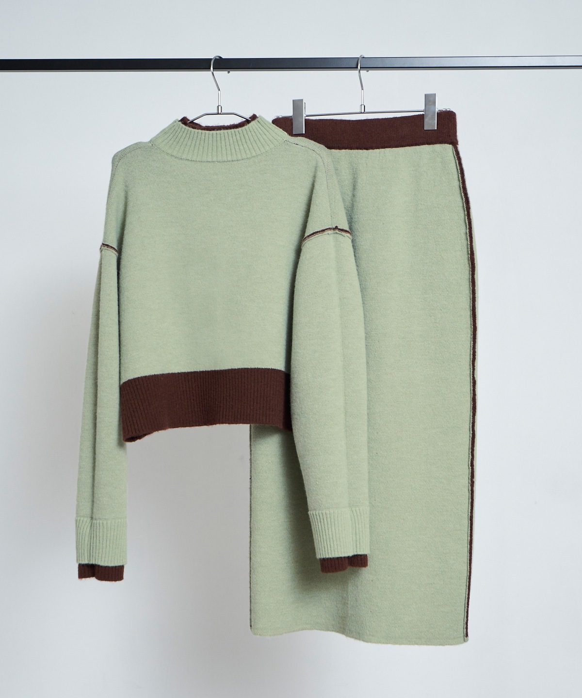 Limited Price】【SET】リバーシブルバイカラーニットセットアップ 全3