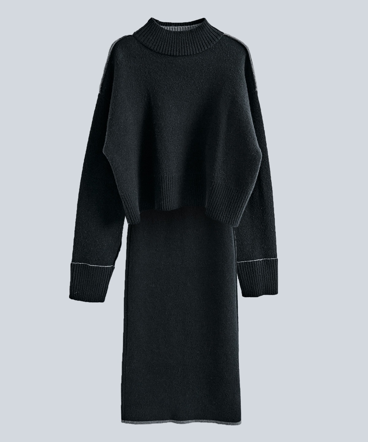 Limited Price】【SET】リバーシブルバイカラーニットセットアップ 全3