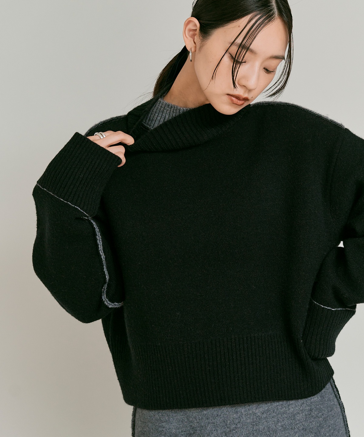 Limited Price】【SET】リバーシブルバイカラーニットセットアップ 全3