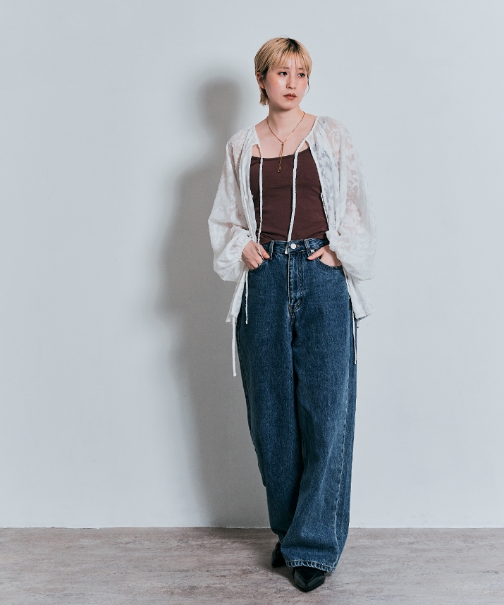 ジャガードレースブラウス 全3色 2サイズ 【SALE】 | トップス,シャツ