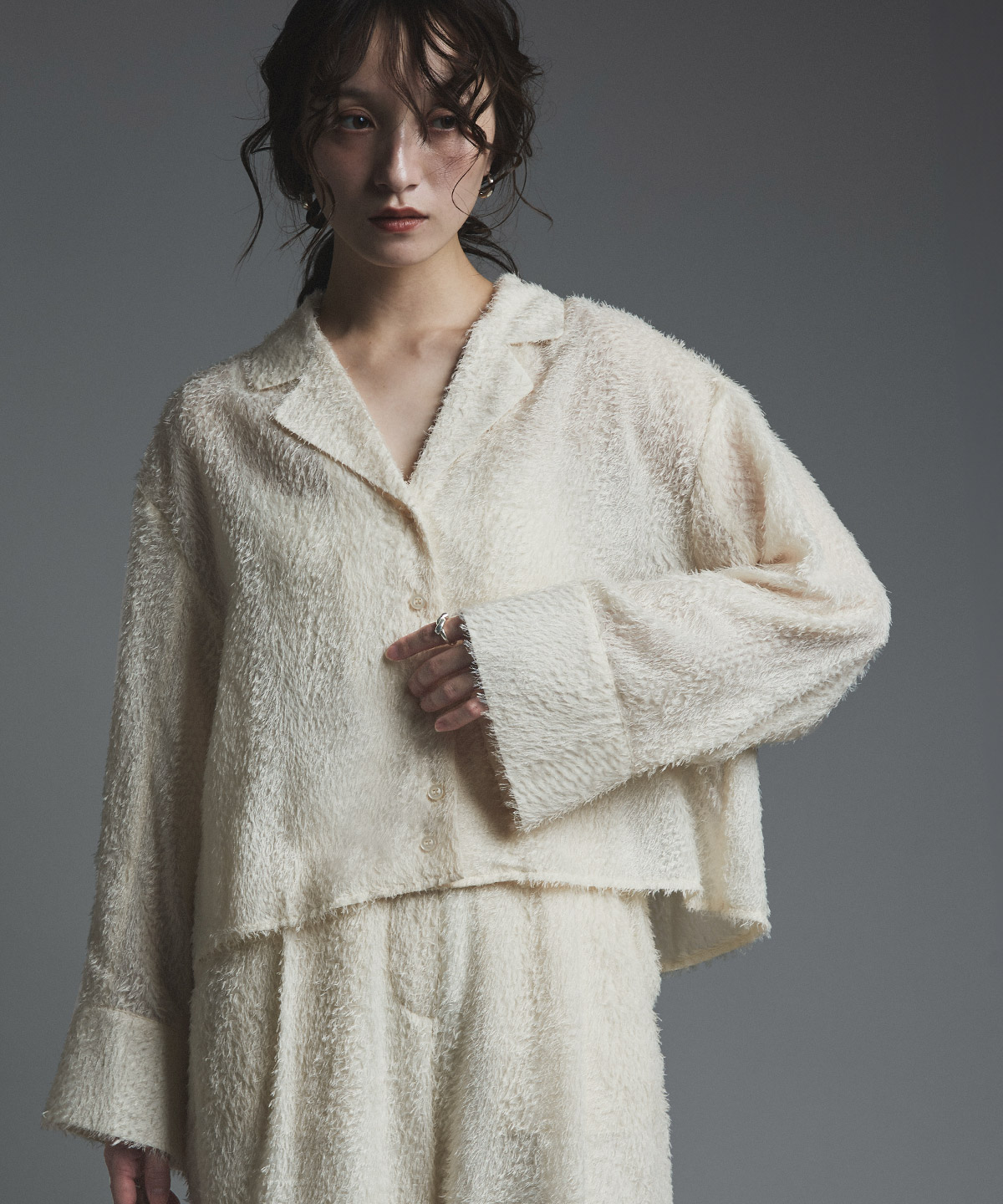 Limited Price】【SET】フェザーヤーンシャツジャケットセットアップ